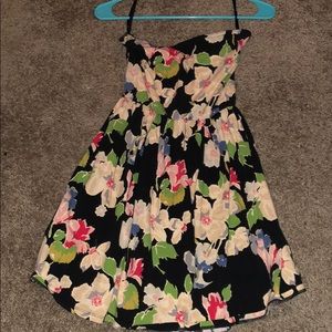 floral strapless dress cutout in the back!
